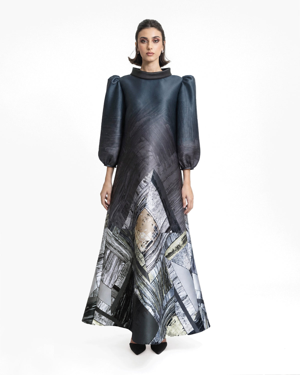 Puffed 3/4 Sleeves Kaftan