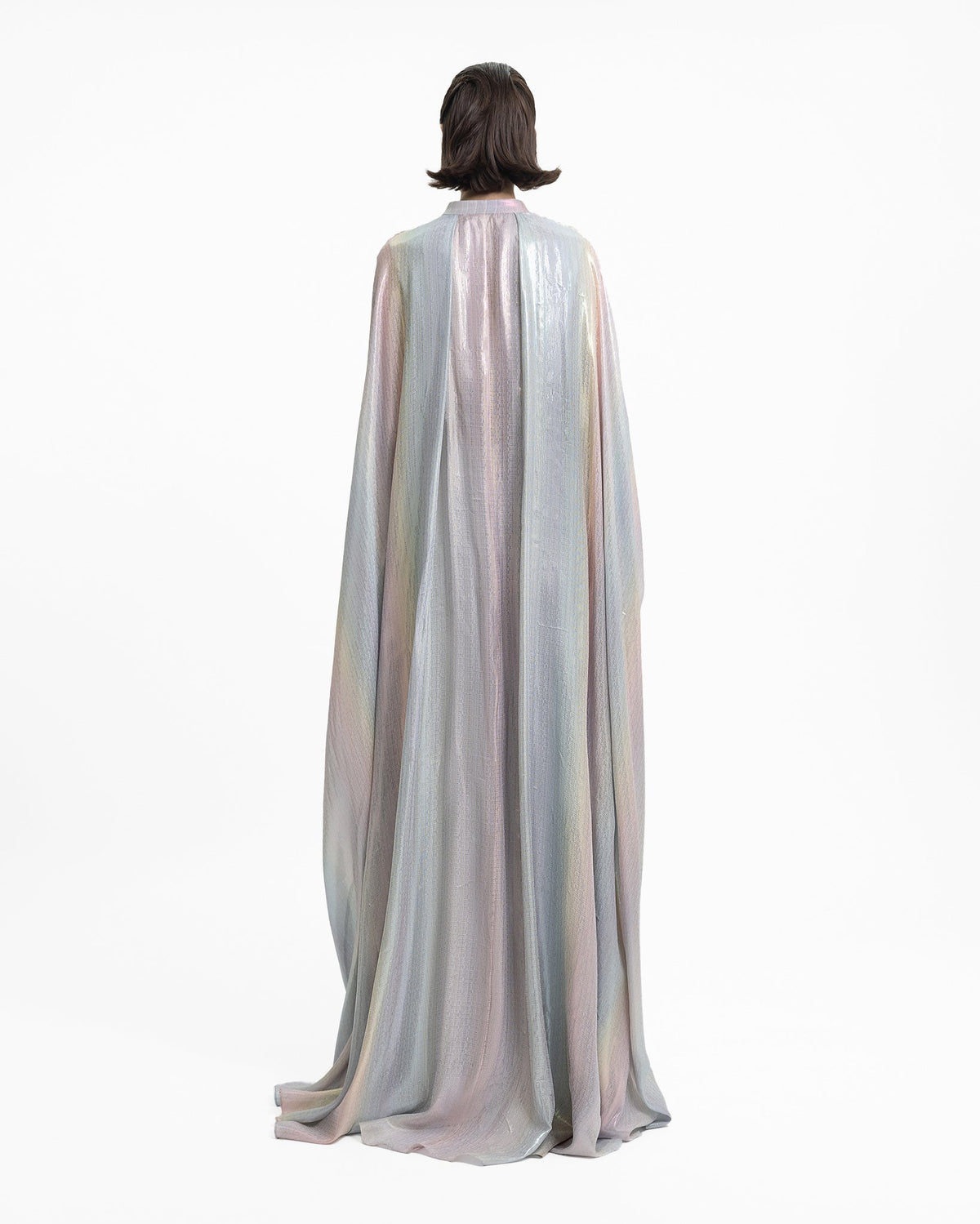 Draped Loose-Cut Chiffon Kaftan