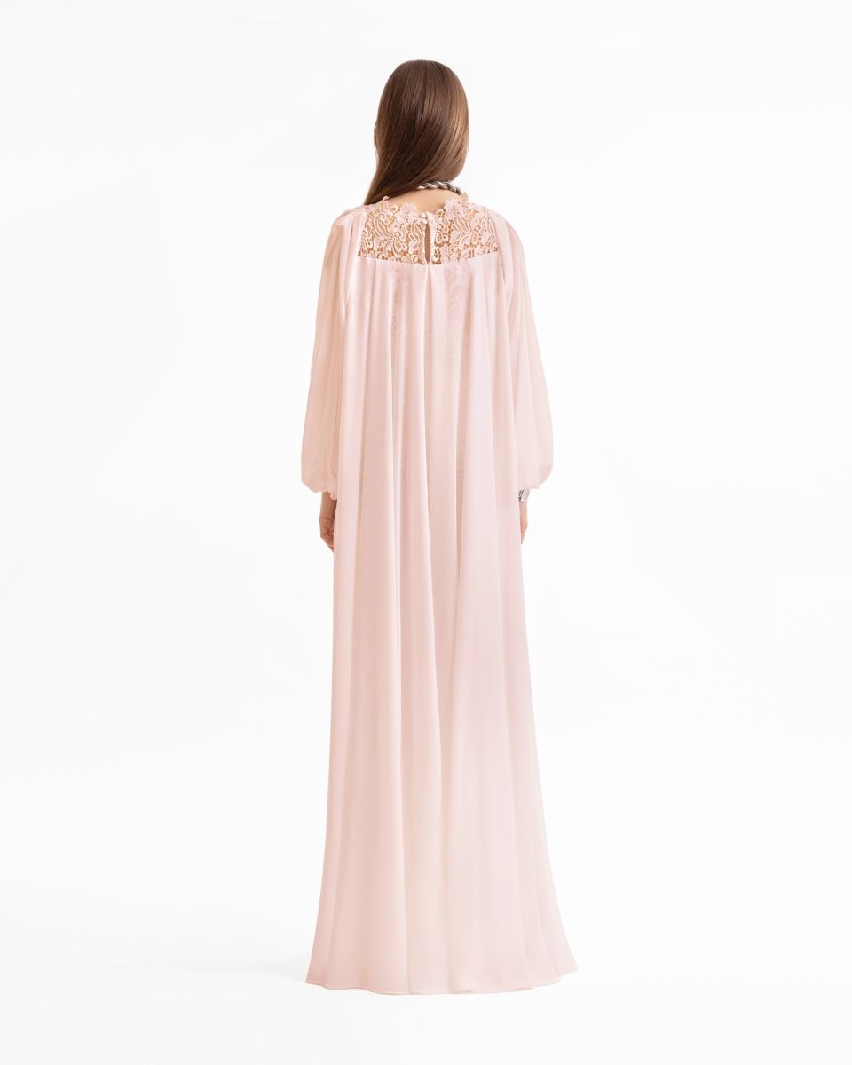 Guipure Top & Wide-Leg Pants Set