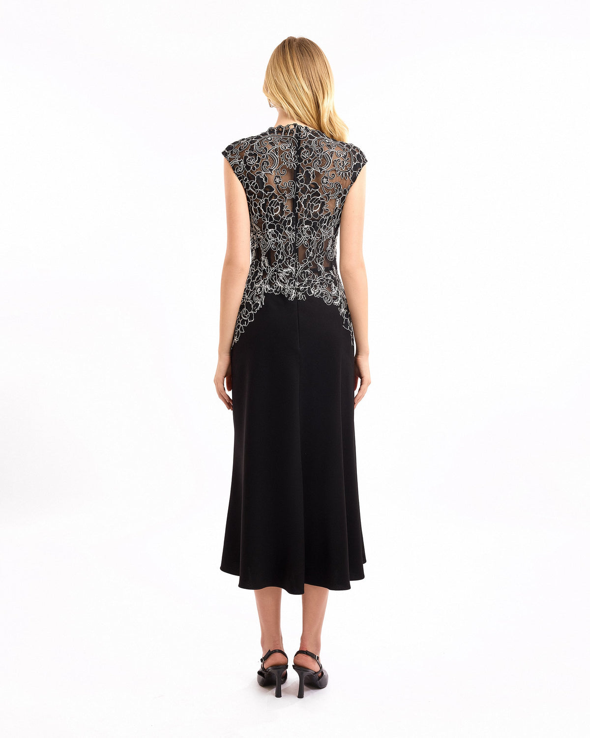 Embroidered Midi Dress