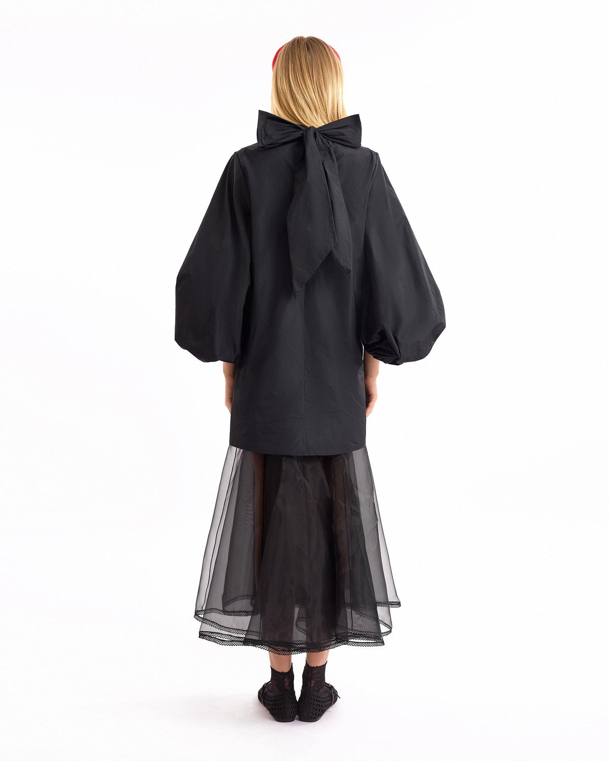 Layered V-Neck Puff Dress