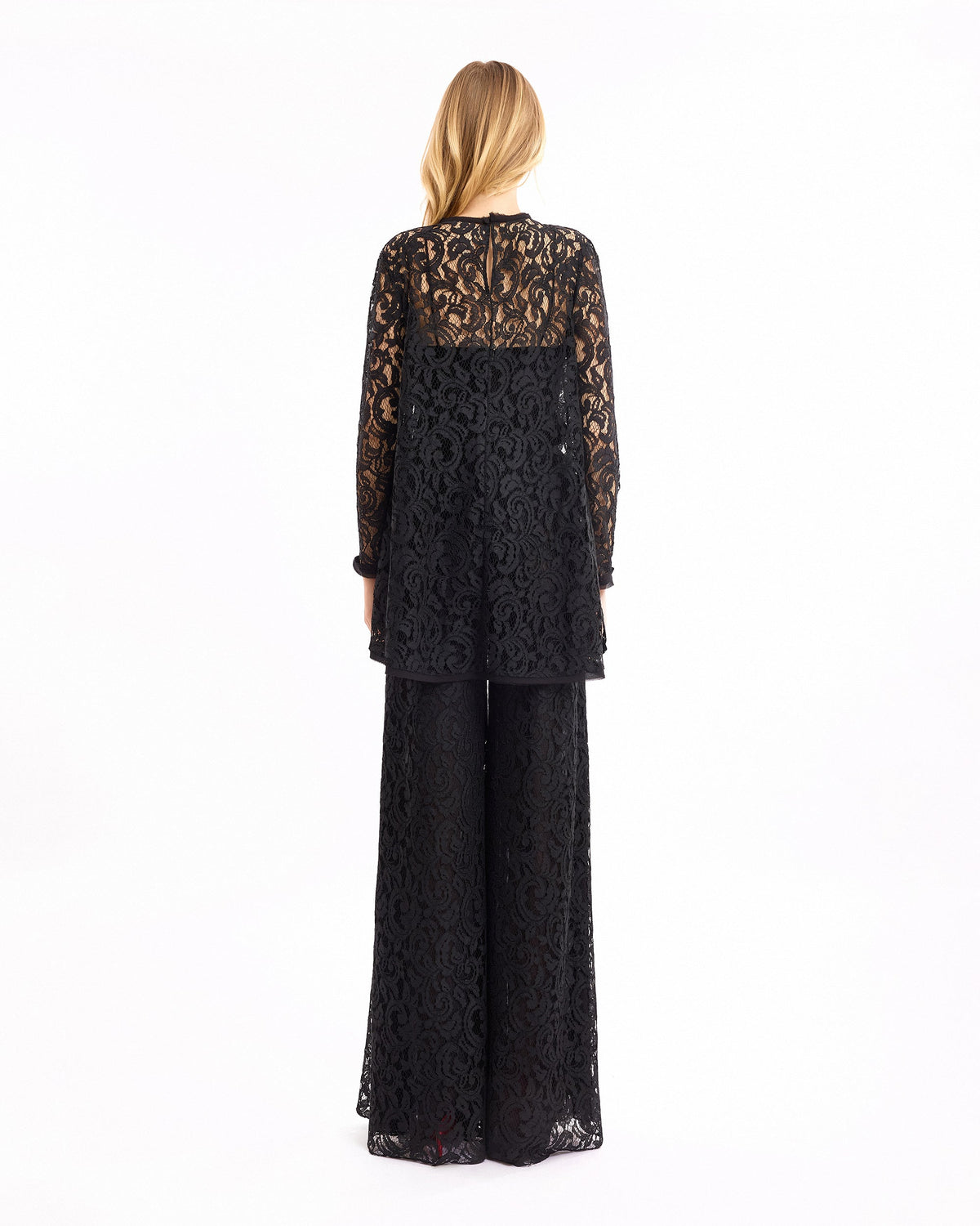 Sheer Lace Tunic Set