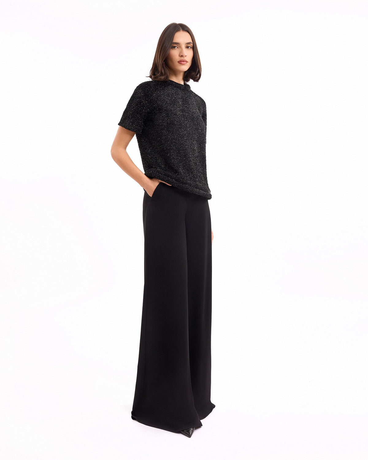 Textured Top with Trousers