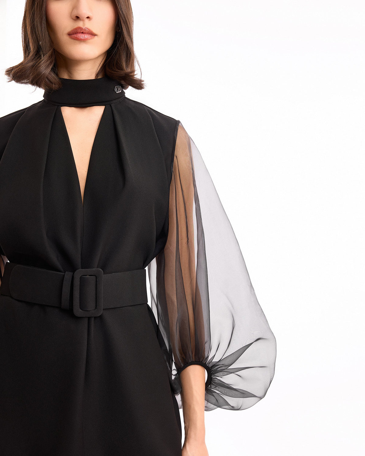 V-Neck Top with Wide-Leg Trousers
