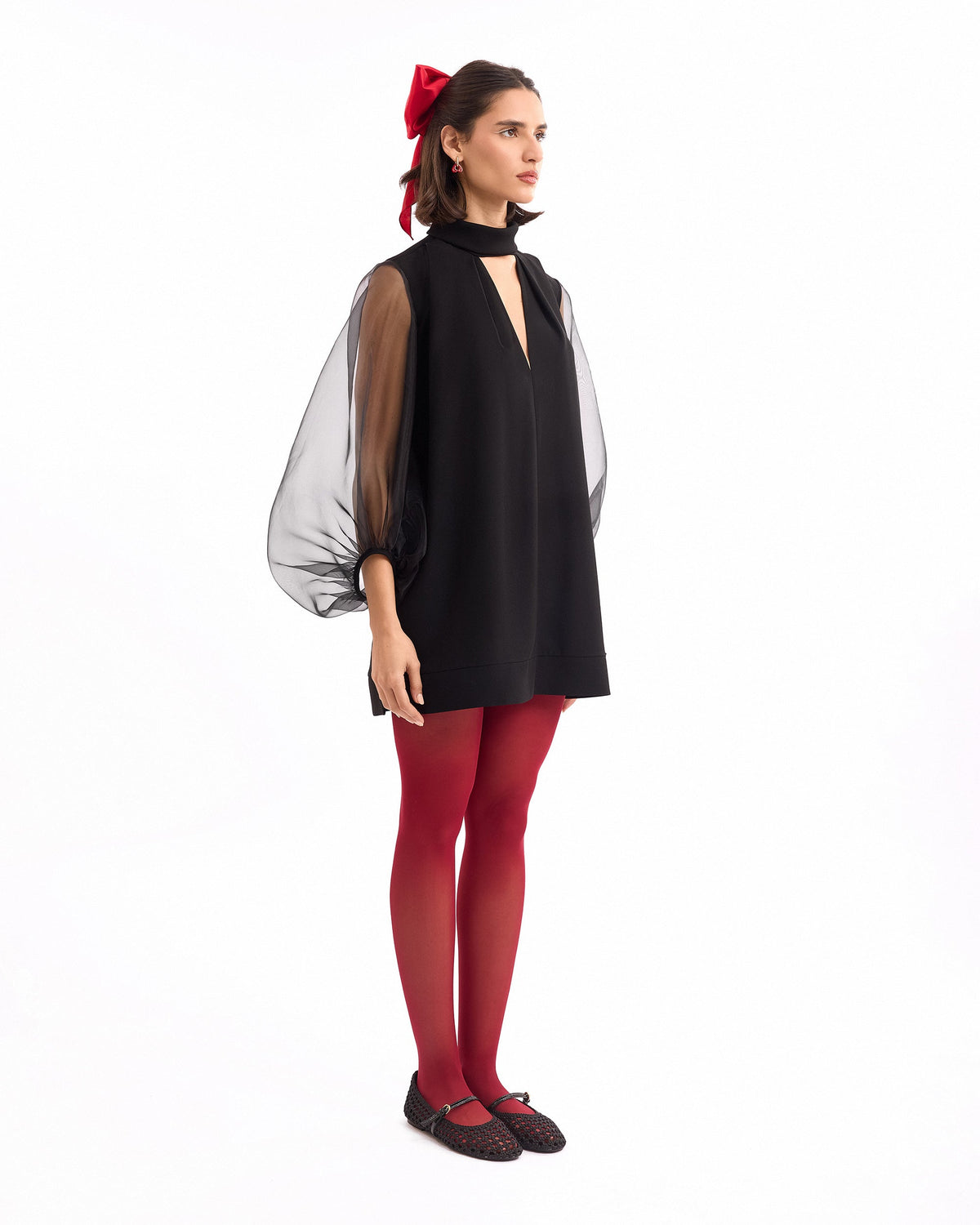 Split V-Neck Dress