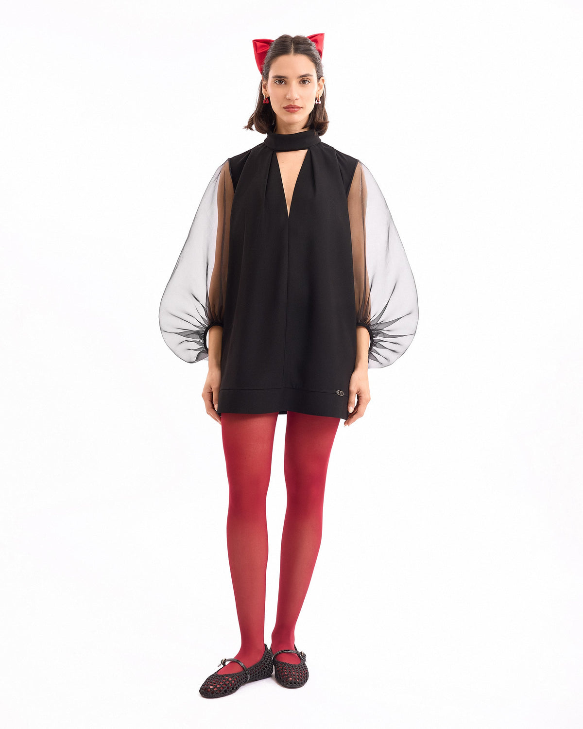 Split V-Neck Dress