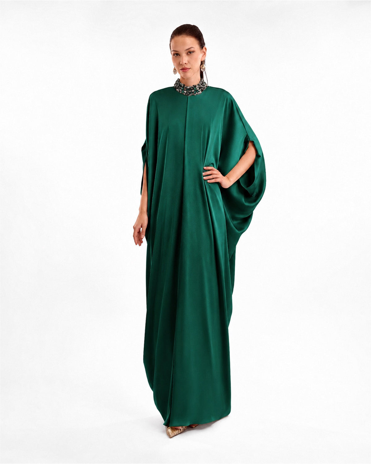 Beaded Neck Kaftan