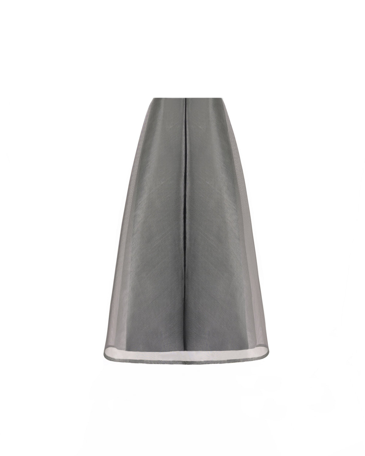 High-Neck Feather Top with Metallic Skirt