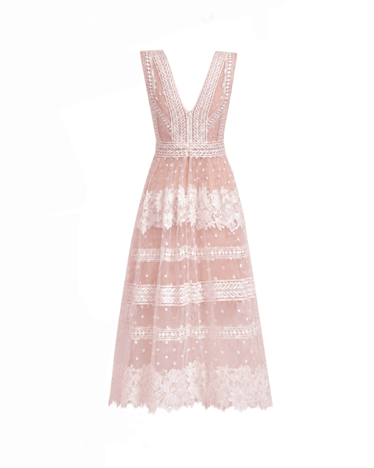 Floral Tulle Midi Dress