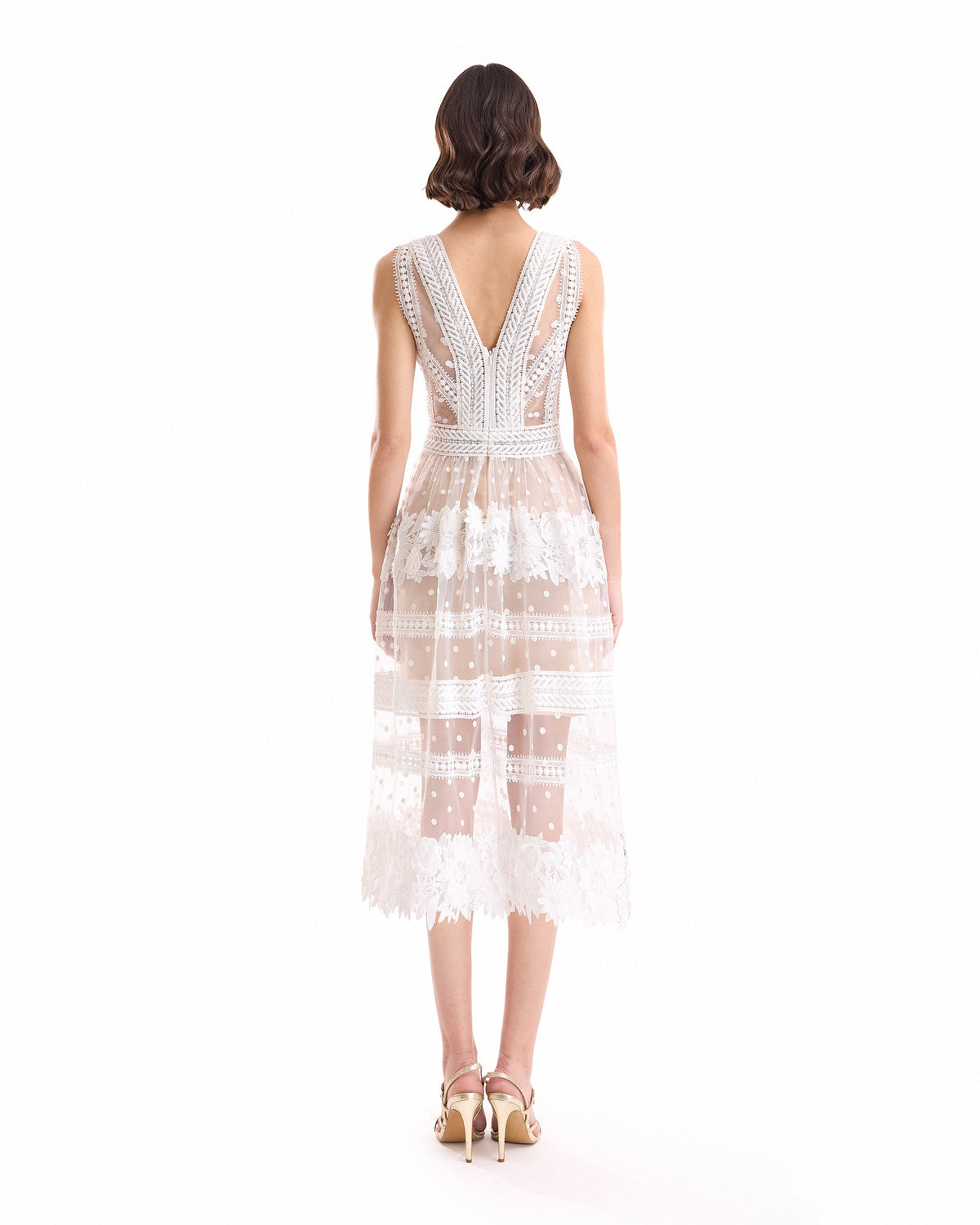 Floral Tulle Midi Dress