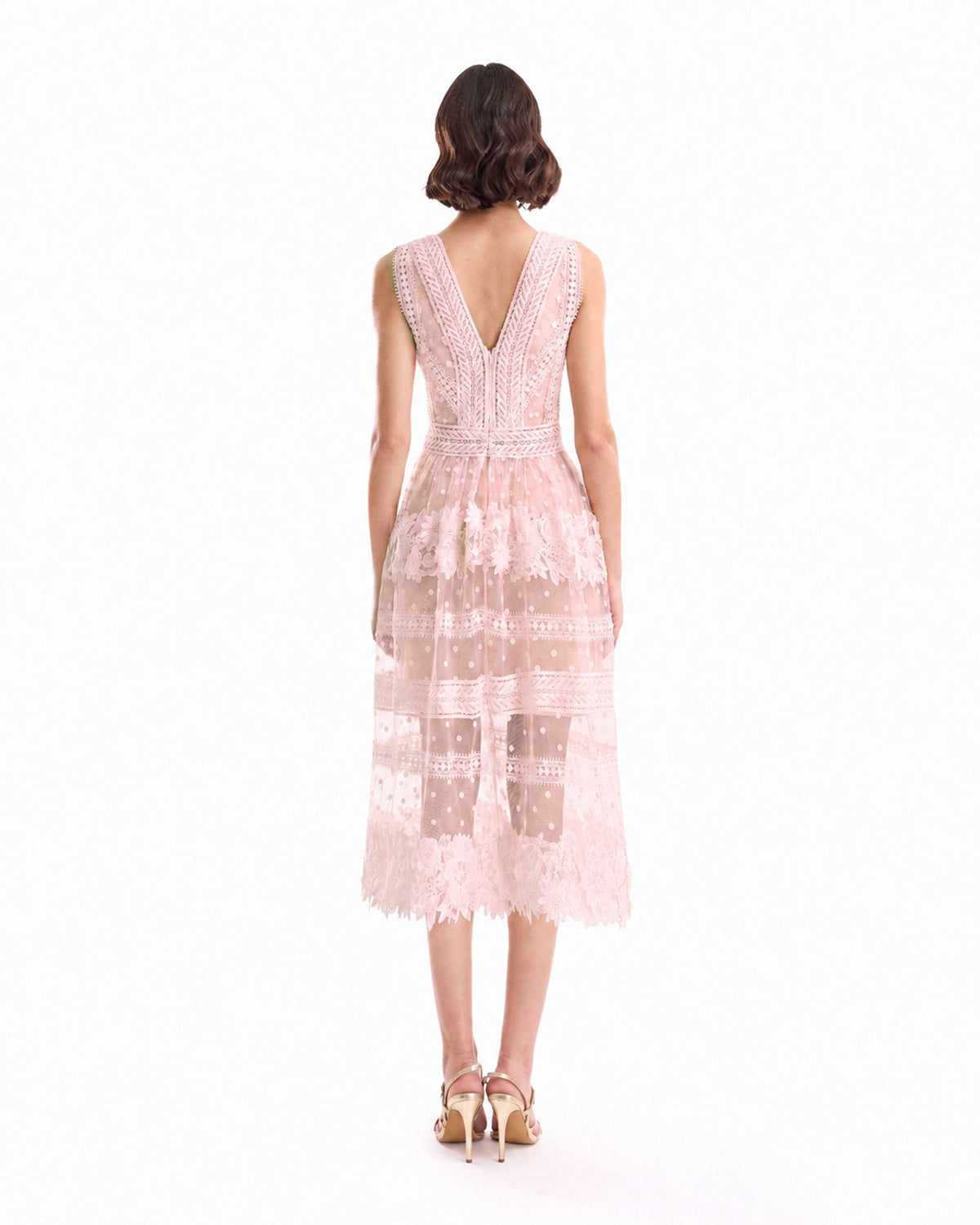 Floral Tulle Midi Dress