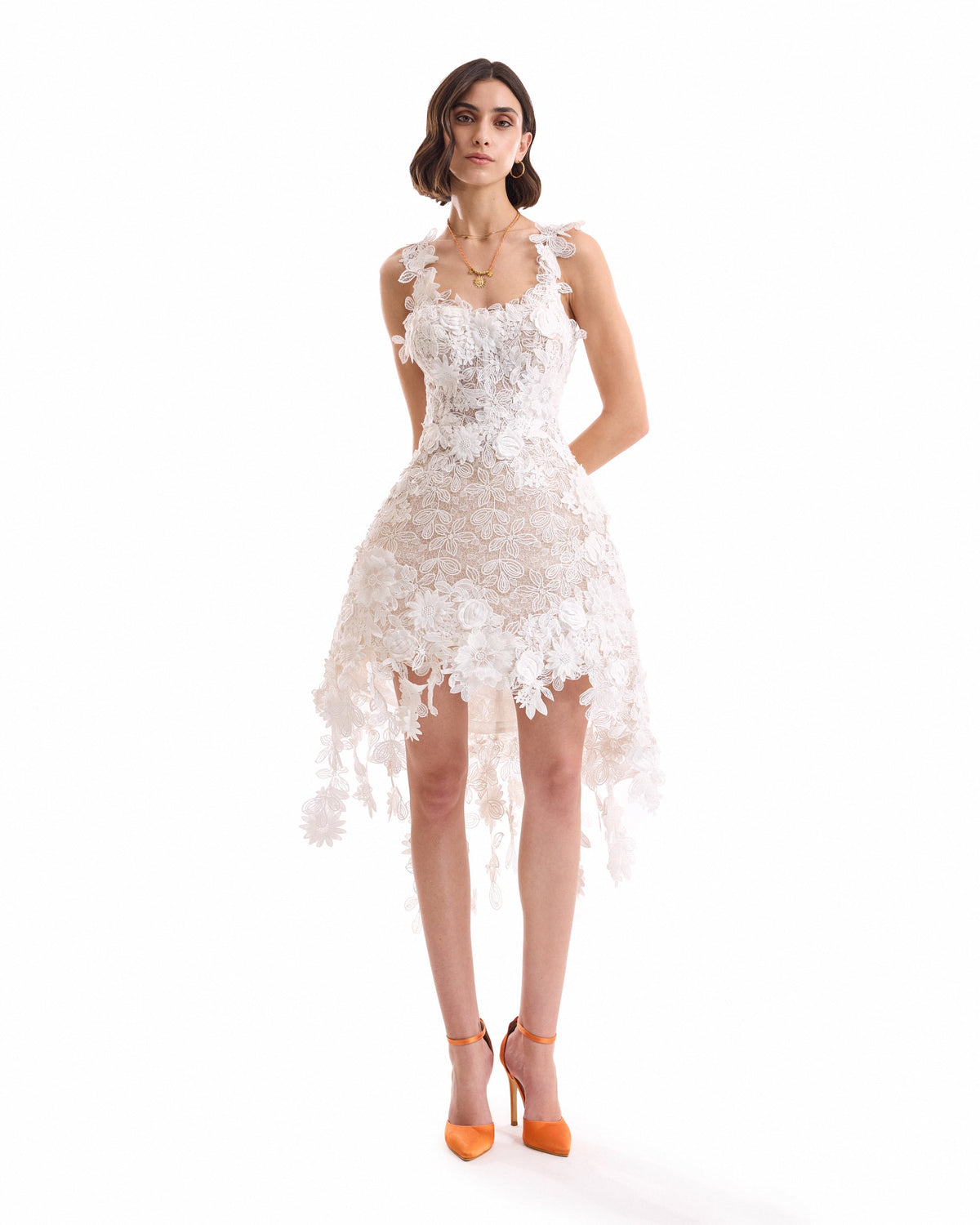 Floral Cage Short Dress
