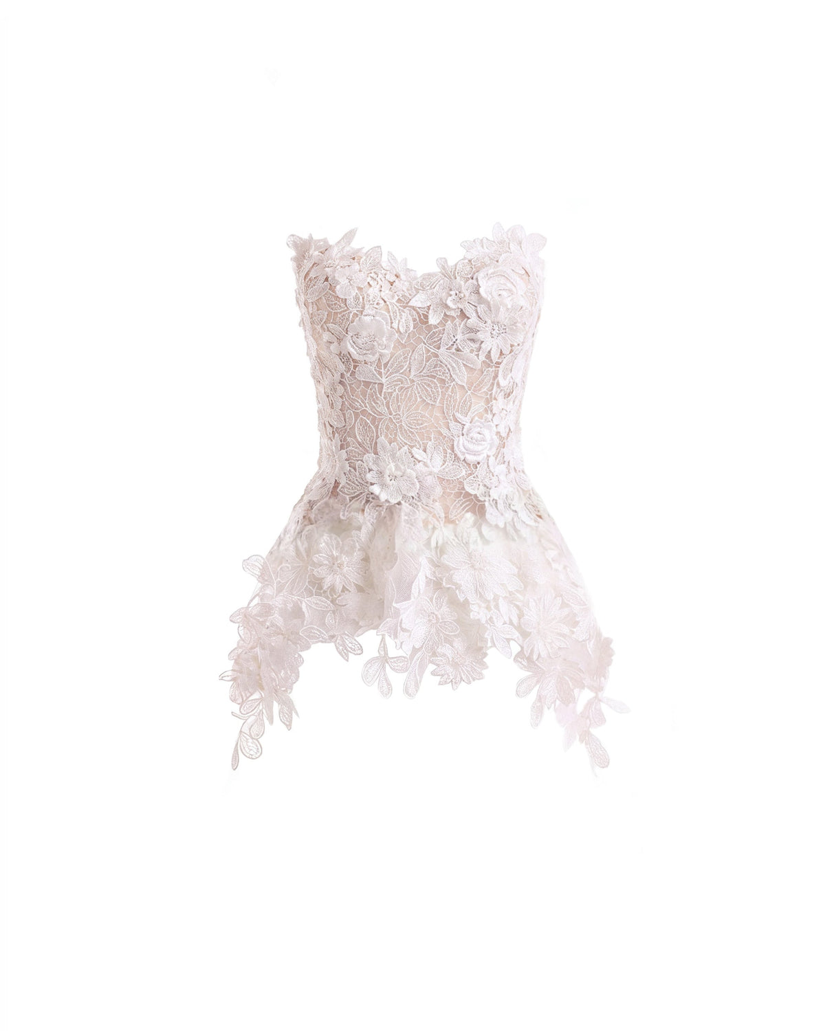 3D Floral Tulle Corset Set