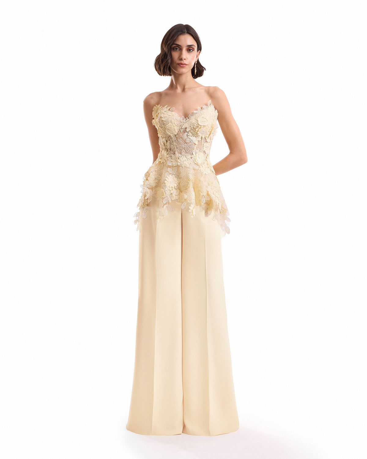 3D Floral Corset Set