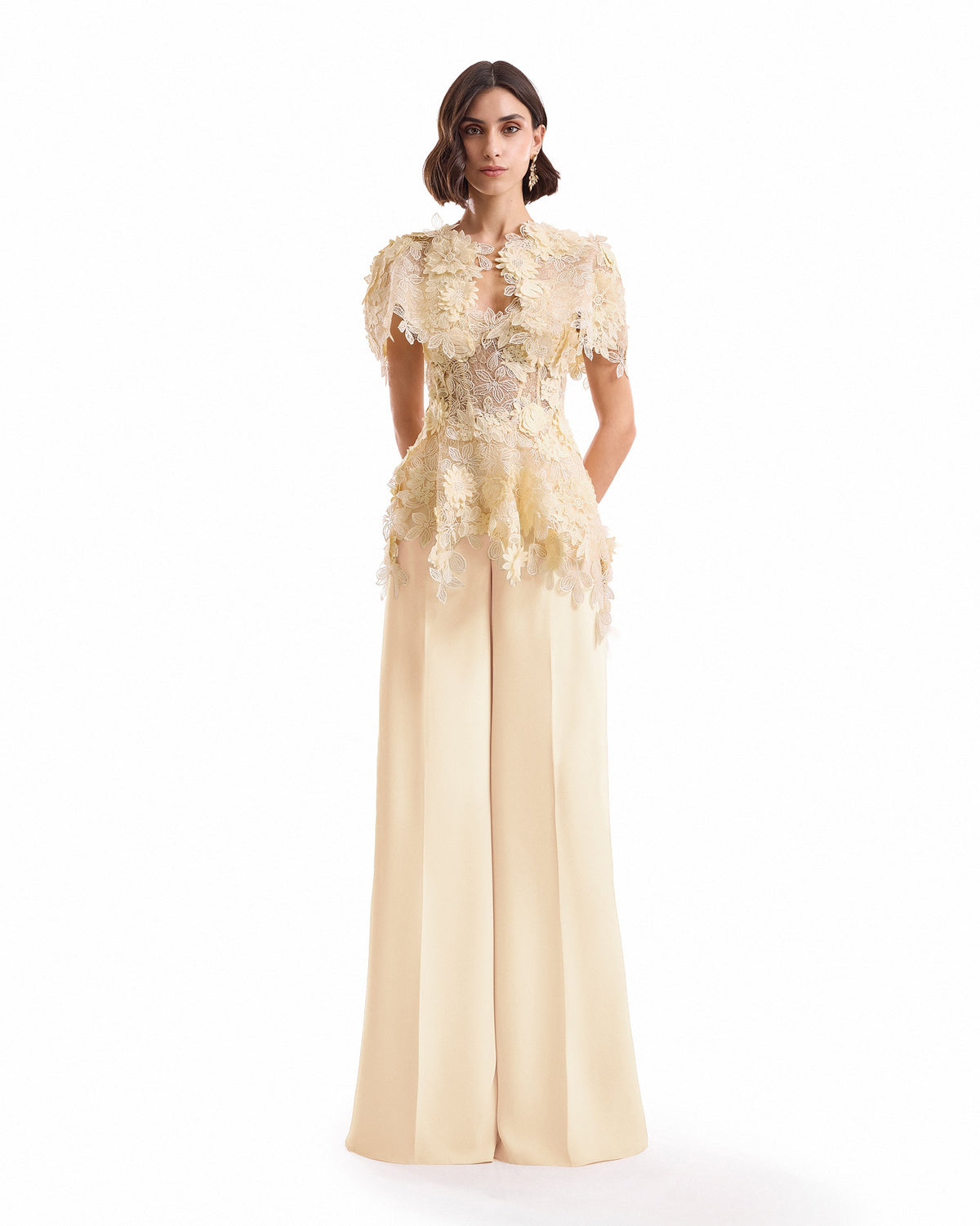 3D Floral Corset Set