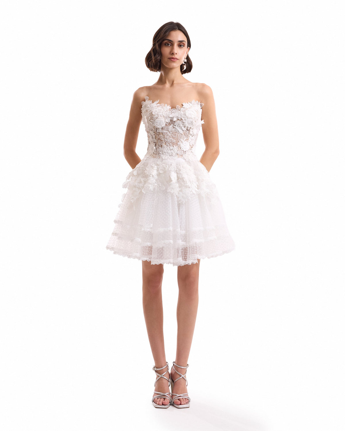 3D Floral Tulle Corset Set