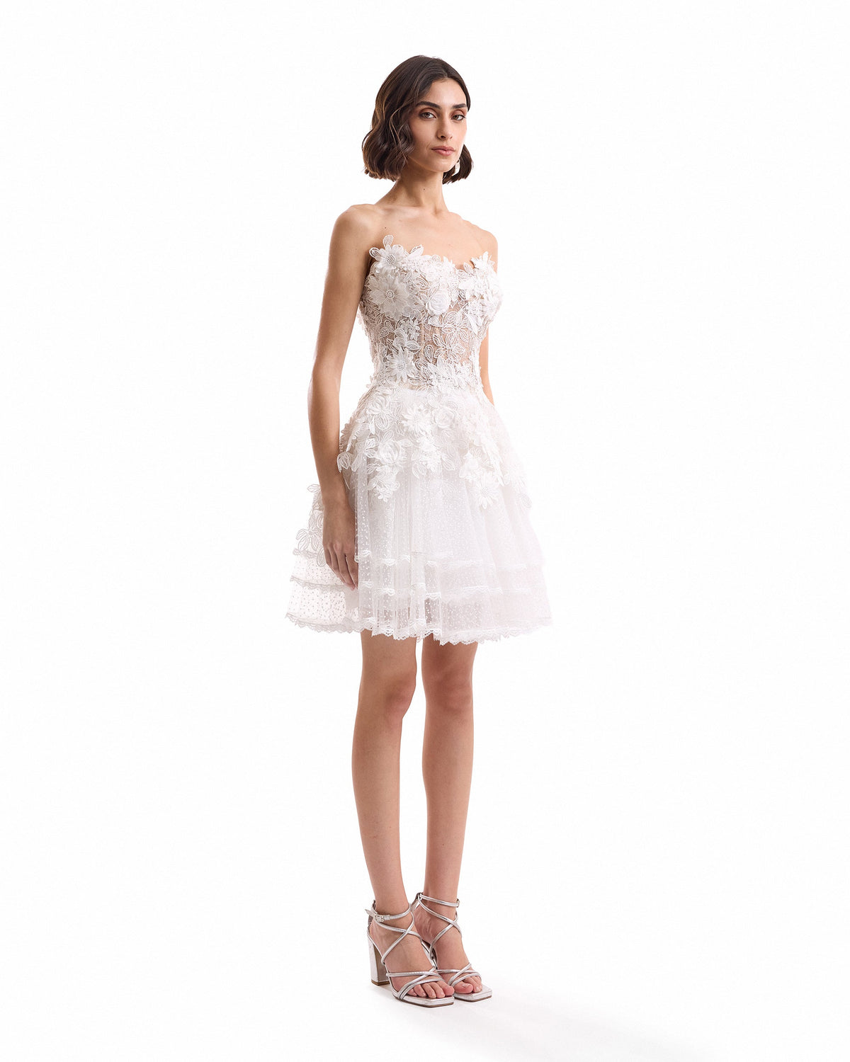 3D Floral Tulle Corset Set
