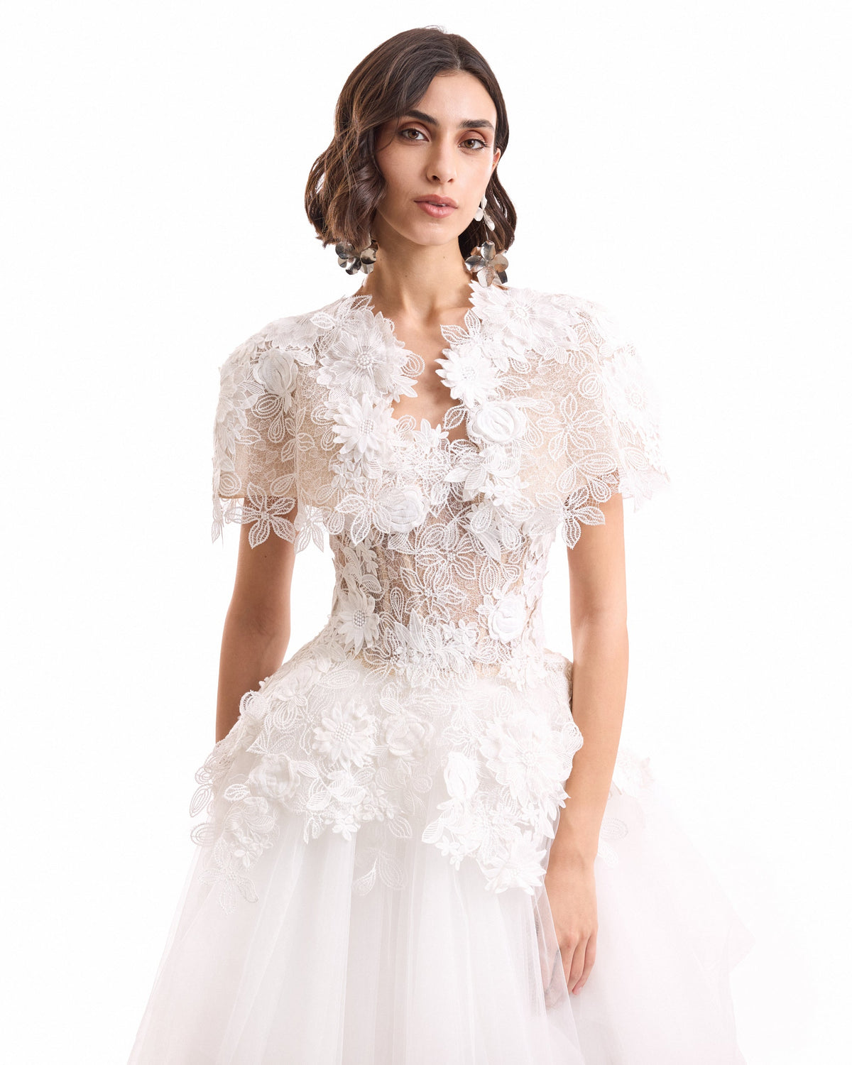3D Floral Tulle Corset Set