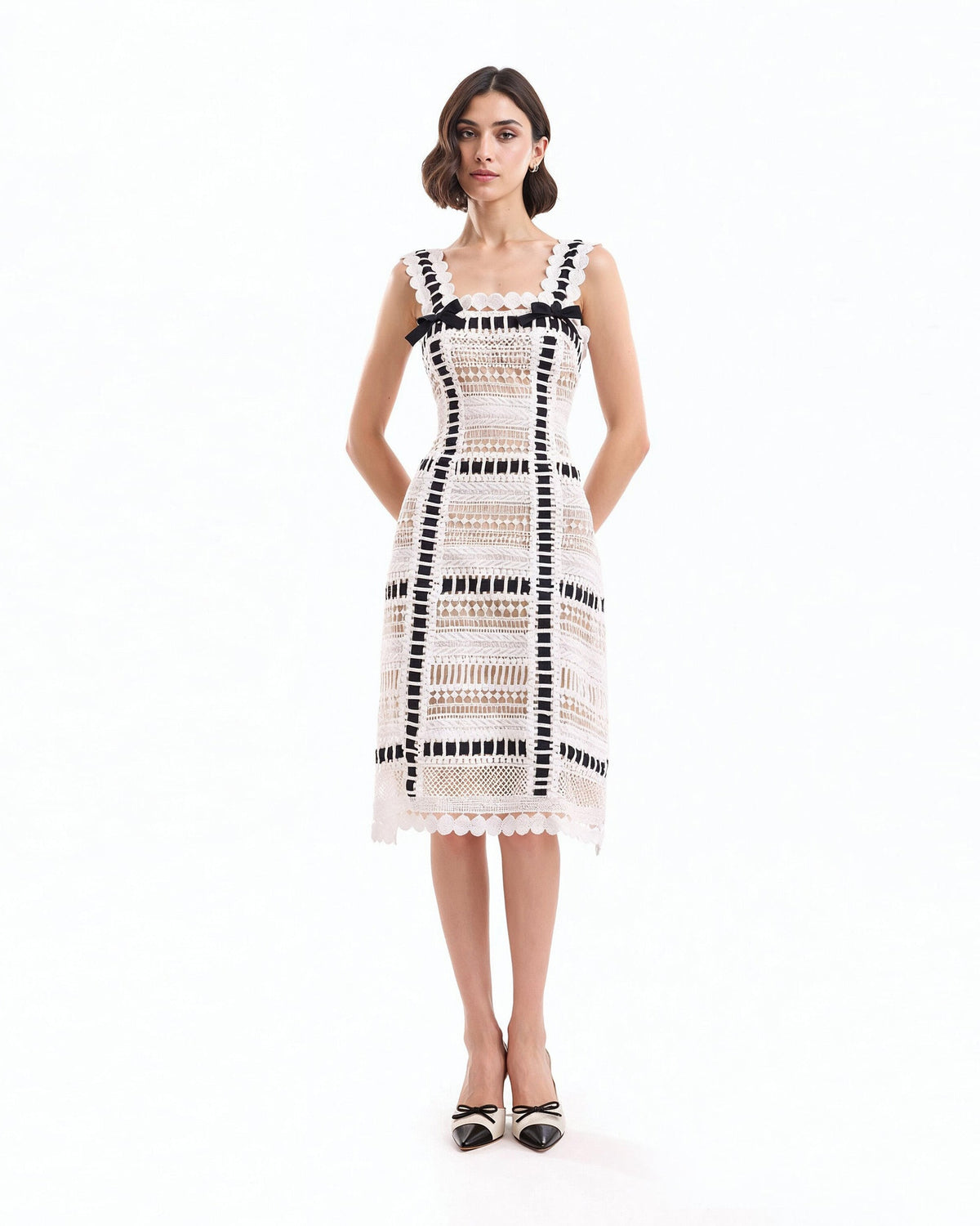 Ribbon Detail Midi Dress
