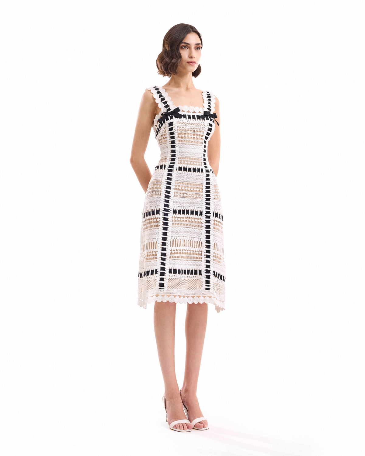 Ribbon Detail Midi Dress