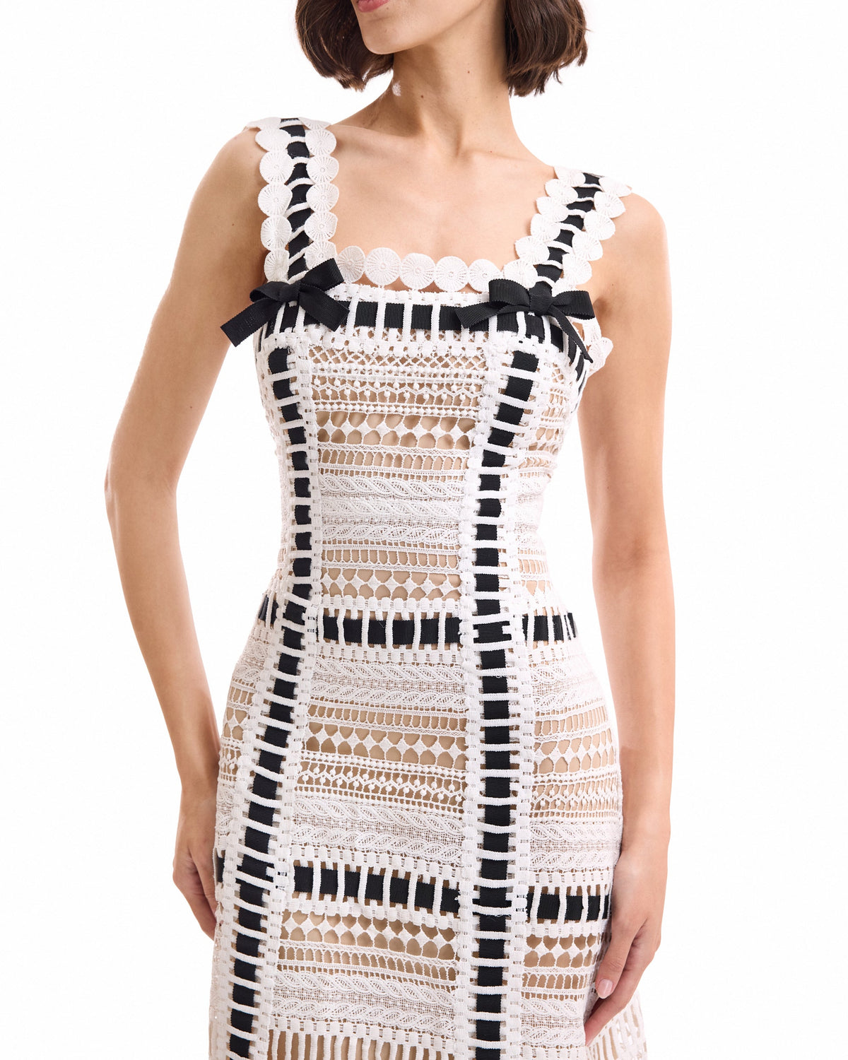 Ribbon Detail Midi Dress