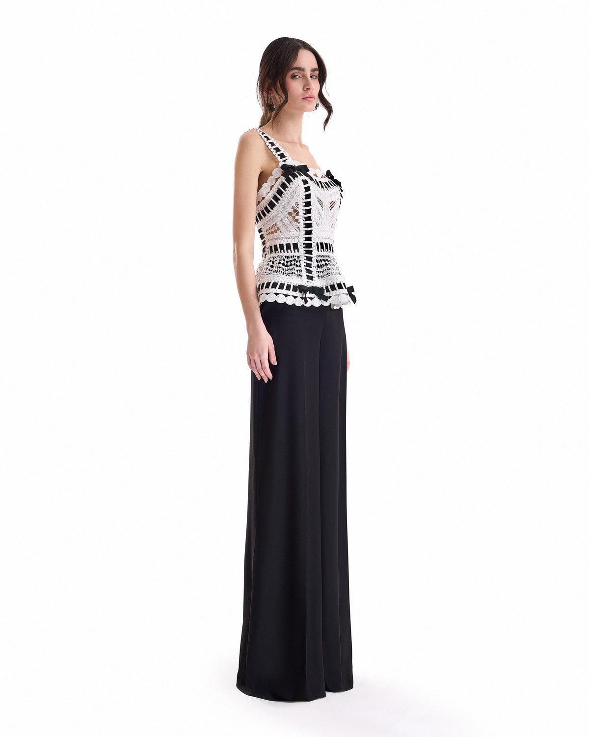 Ribbon Detail Peplum Set