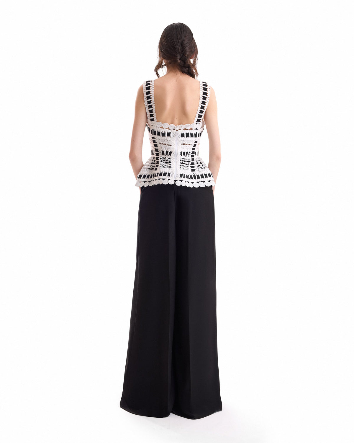 Ribbon Detail Peplum Set