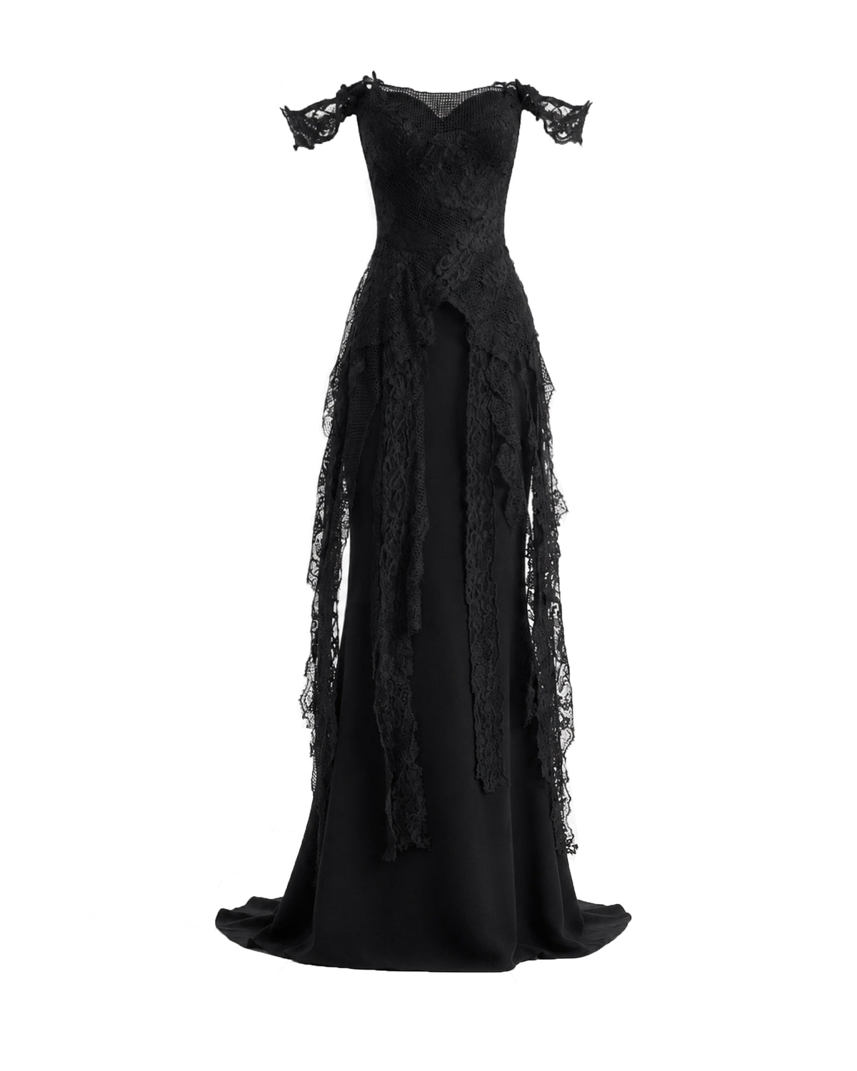 Off-Shoulder Embroidered Corset Set