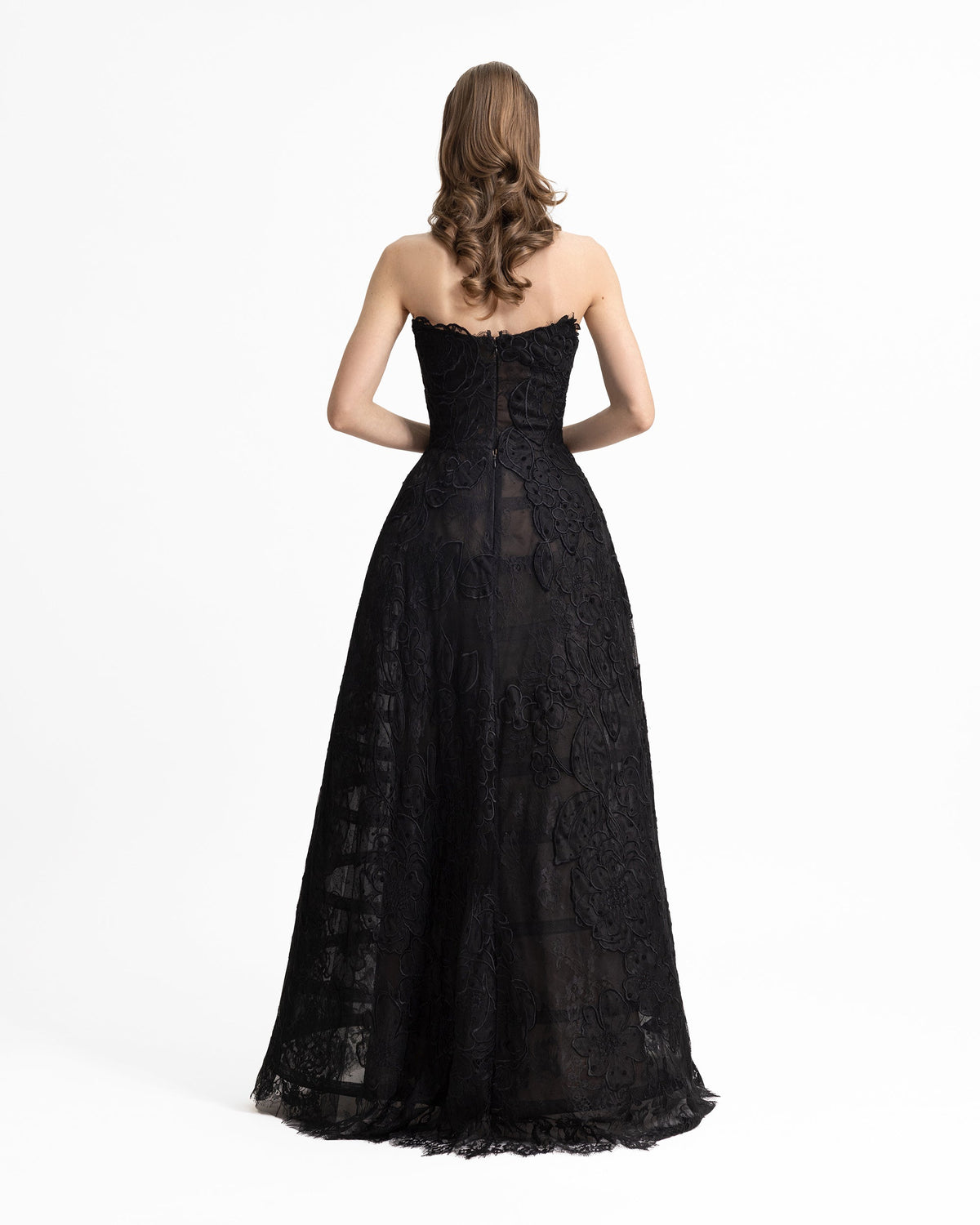 Strapless Cage Dress with Gloves