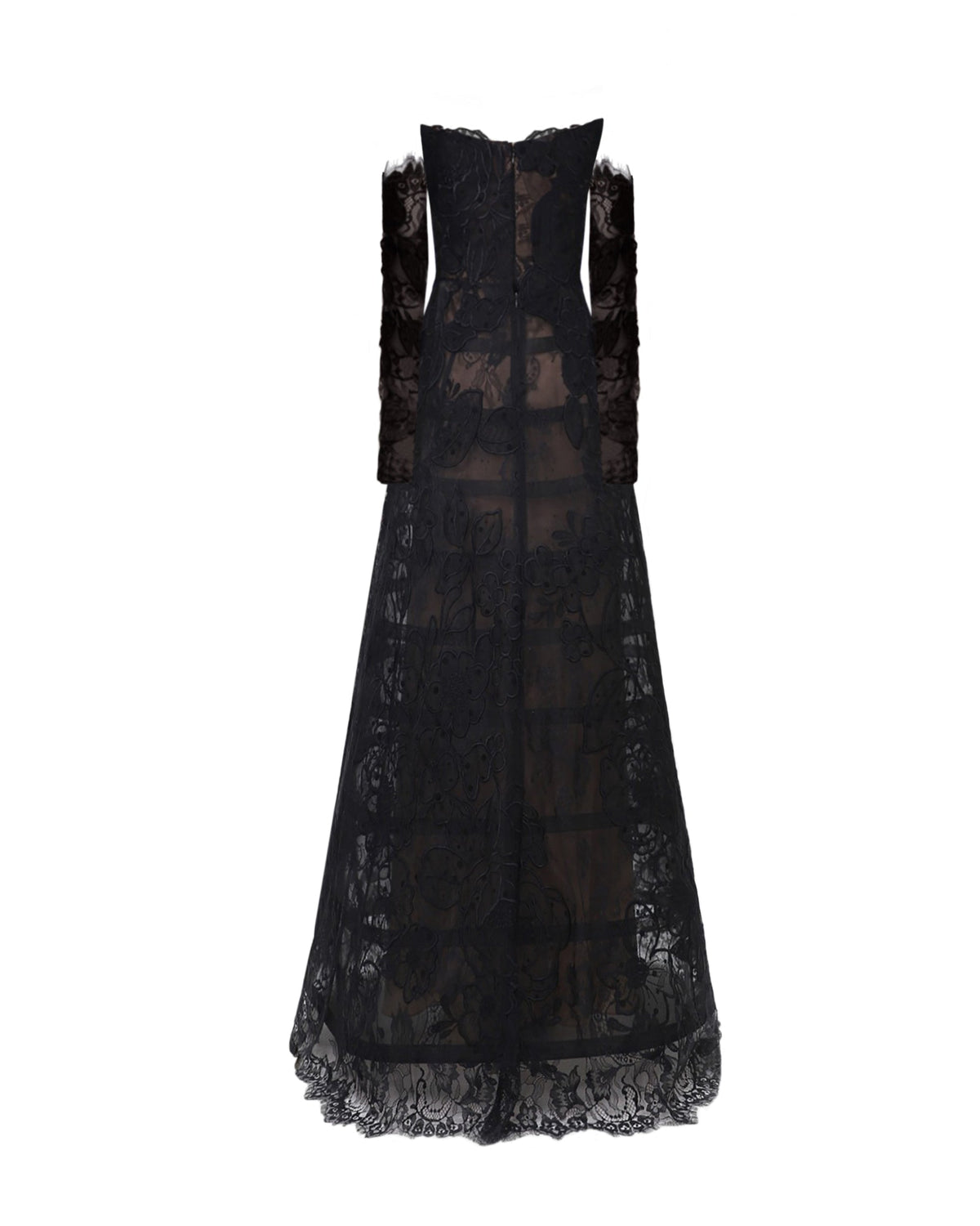 Strapless Cage Dress with Gloves