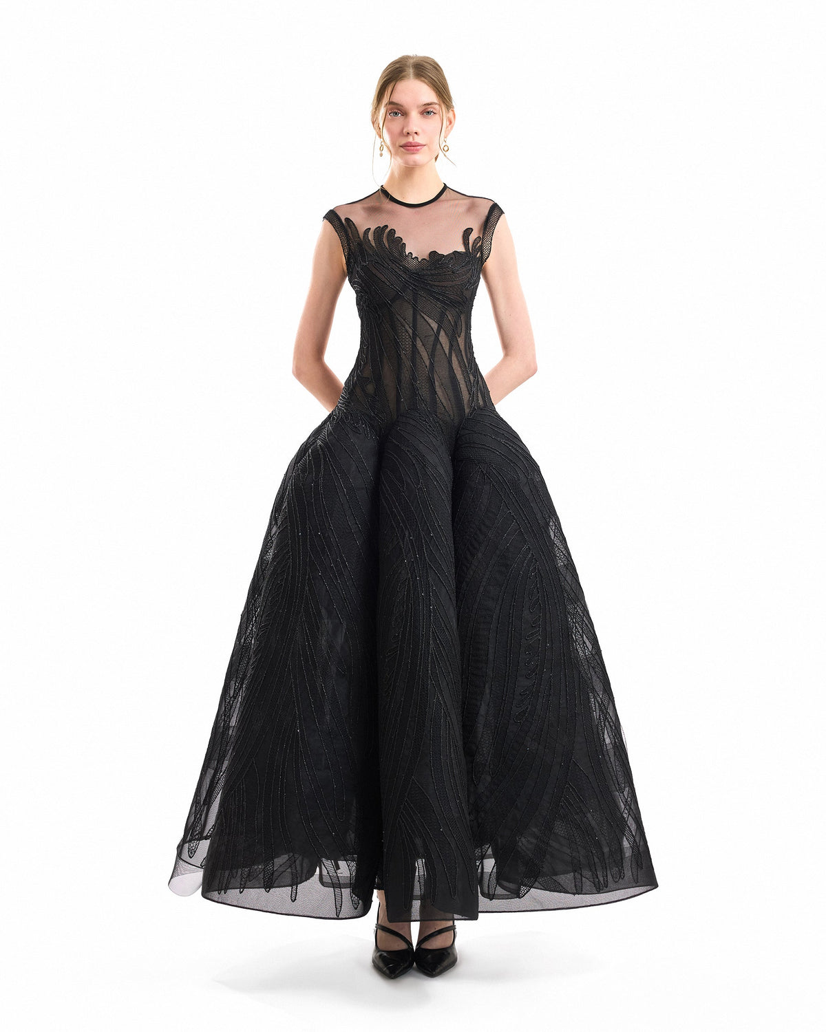 Corseted Sculptural Hip Dress