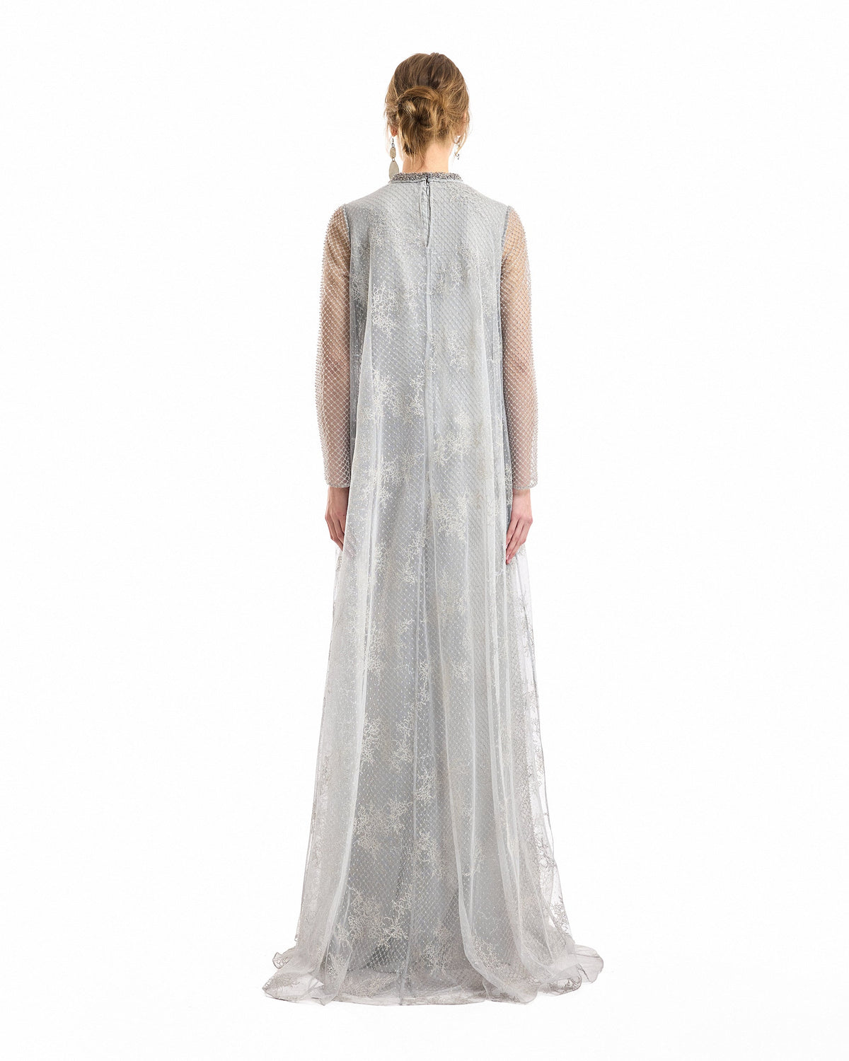 Embroidered Net Lace Dress