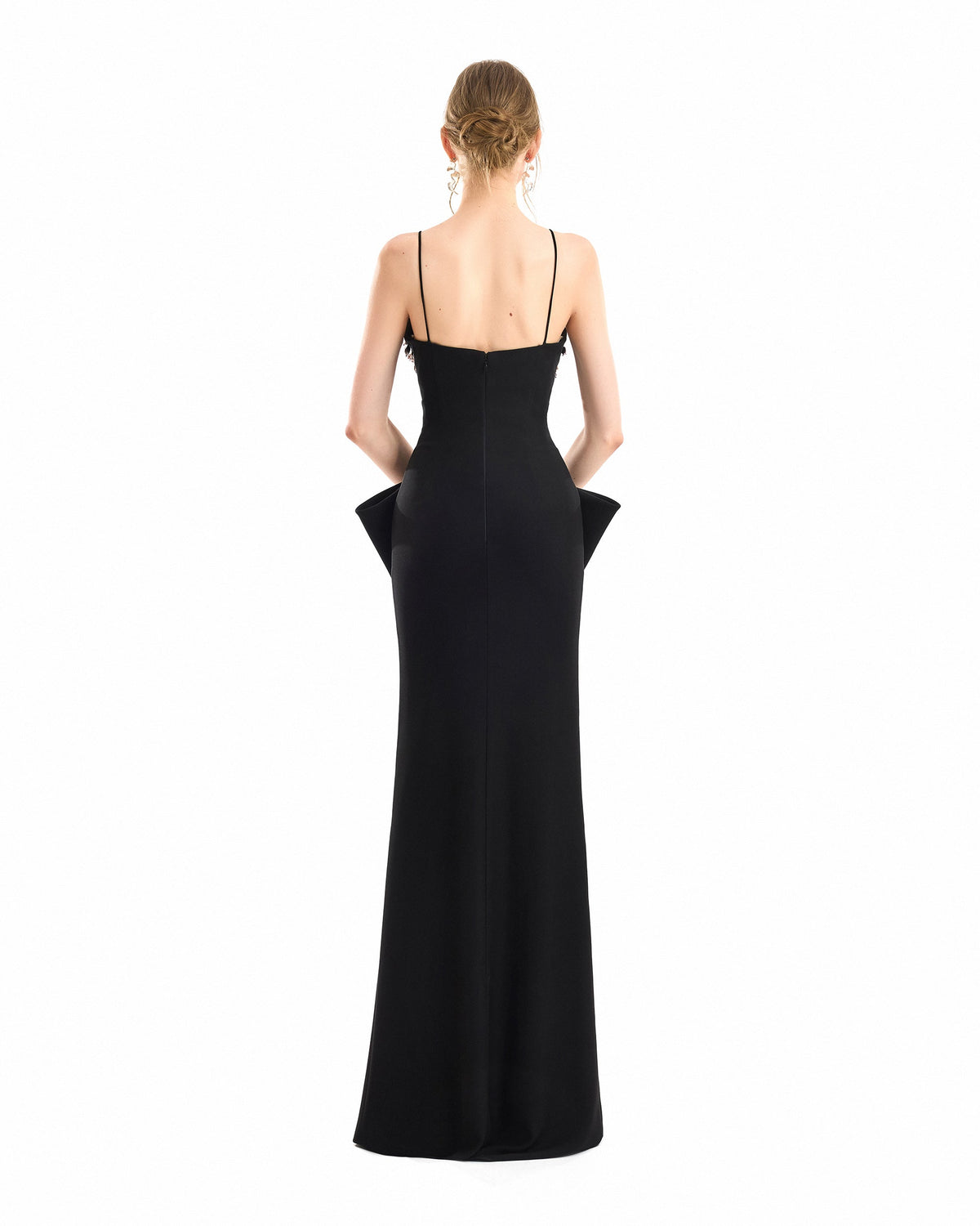Deep V-Neck Beaded Dress
