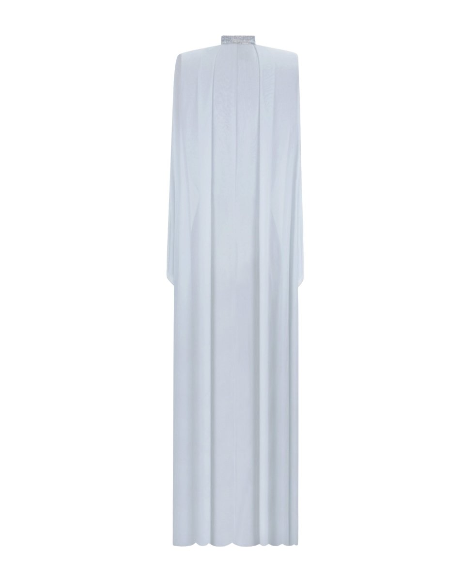 Ice Blue Loose Long Chiffon Kaftan