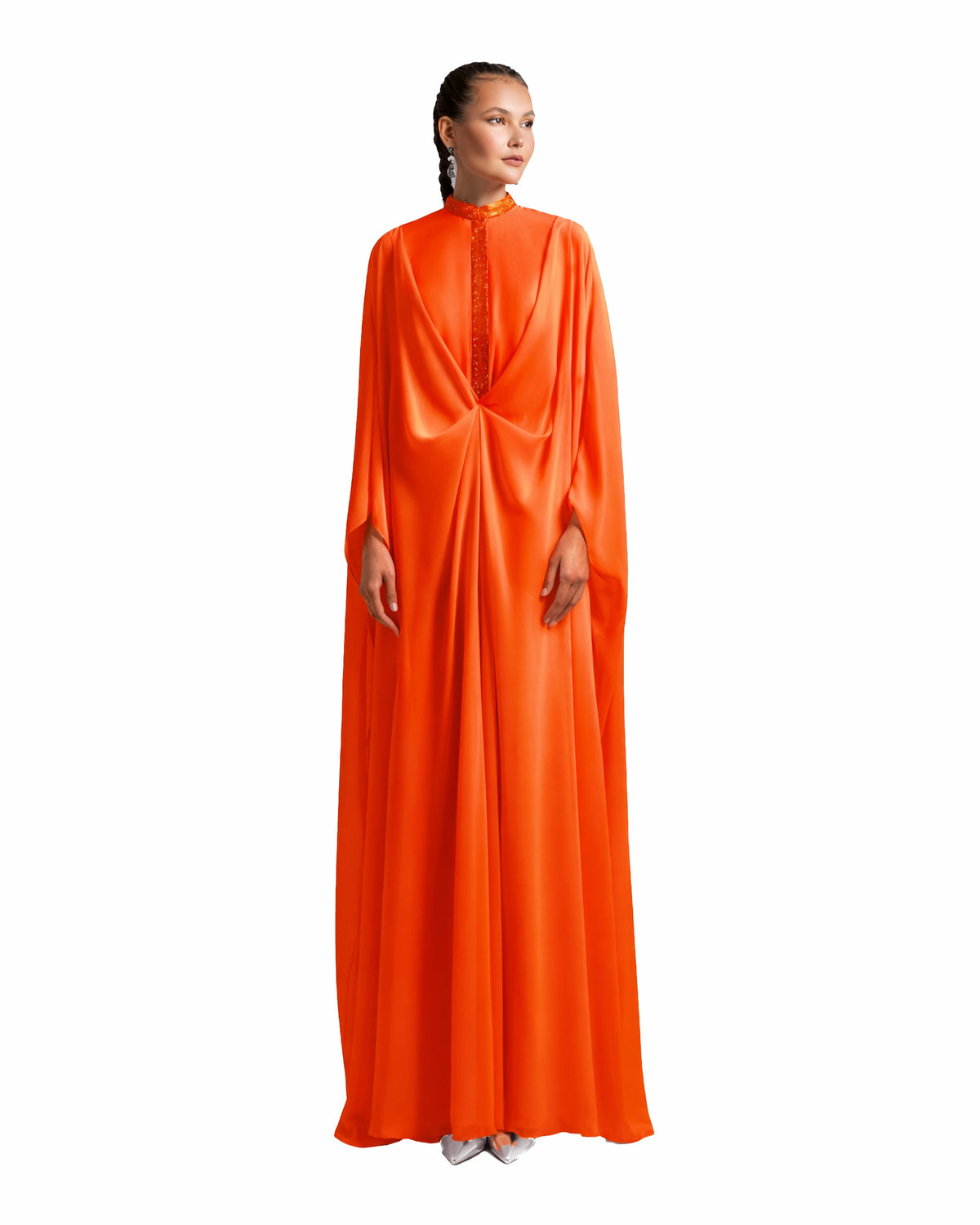 Loose Long Orange Kaftan