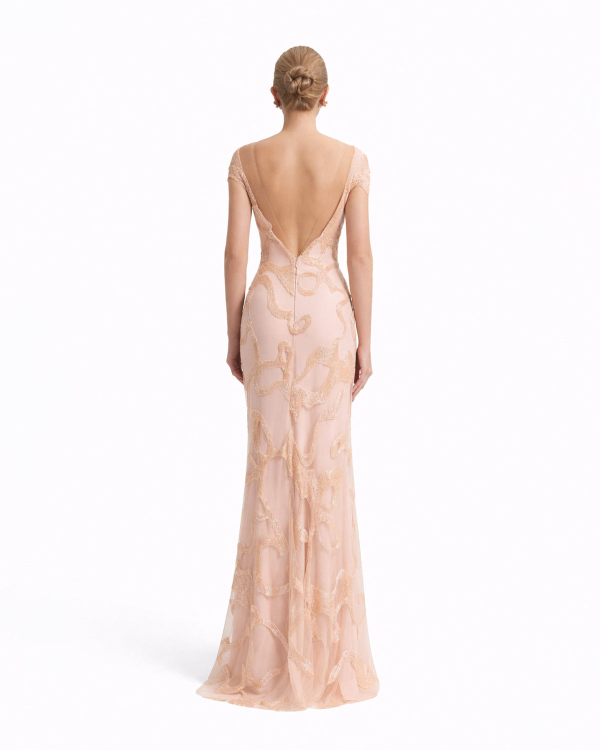 Asymmetrical Neckline Beaded Dress