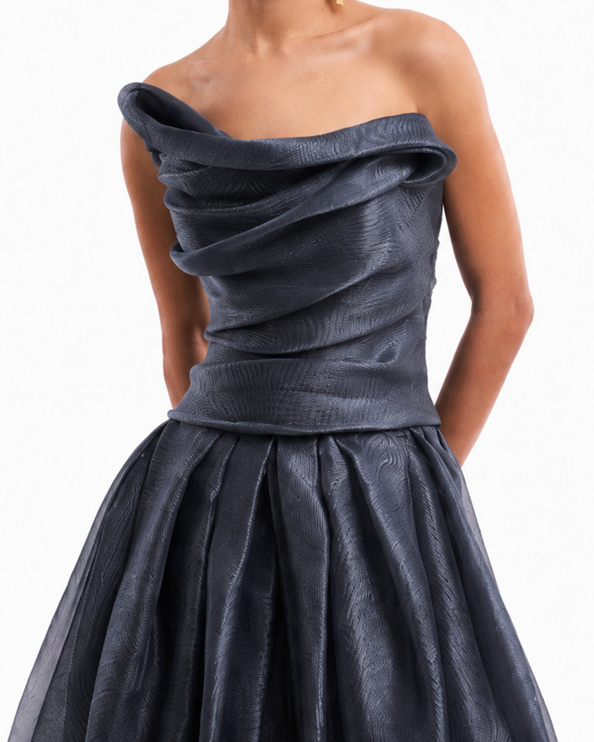 Strapless Draped Dress