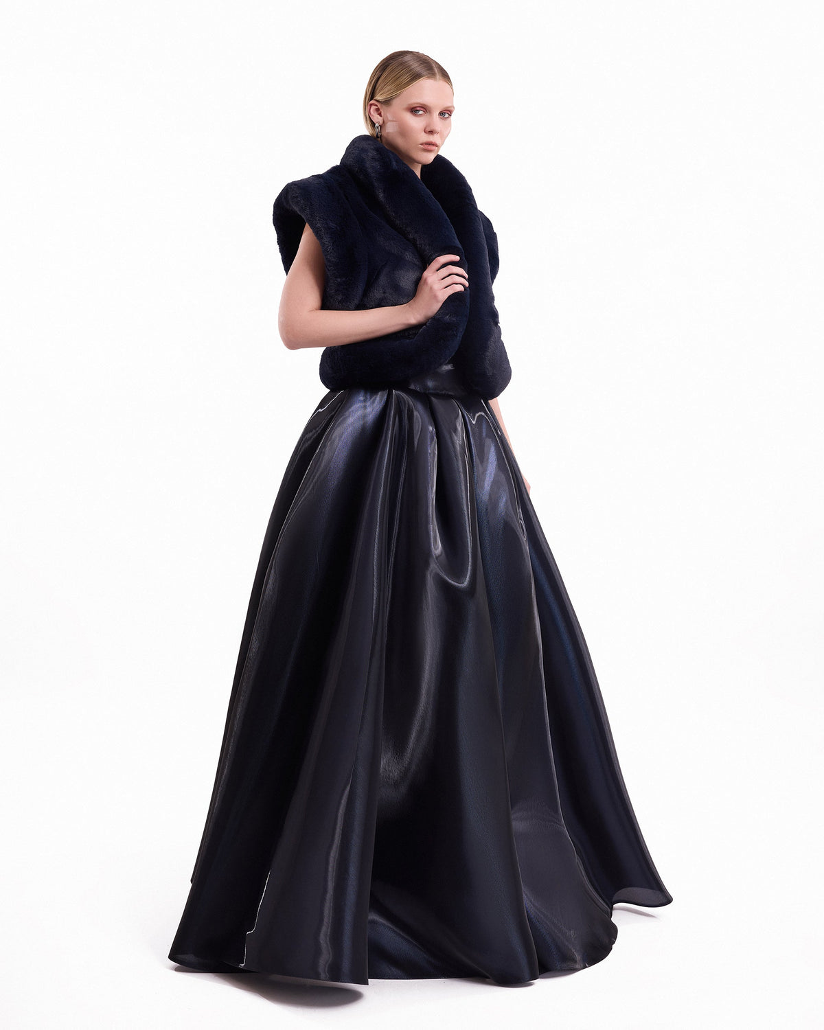 Halter Neck Embellished Dress with Wrap