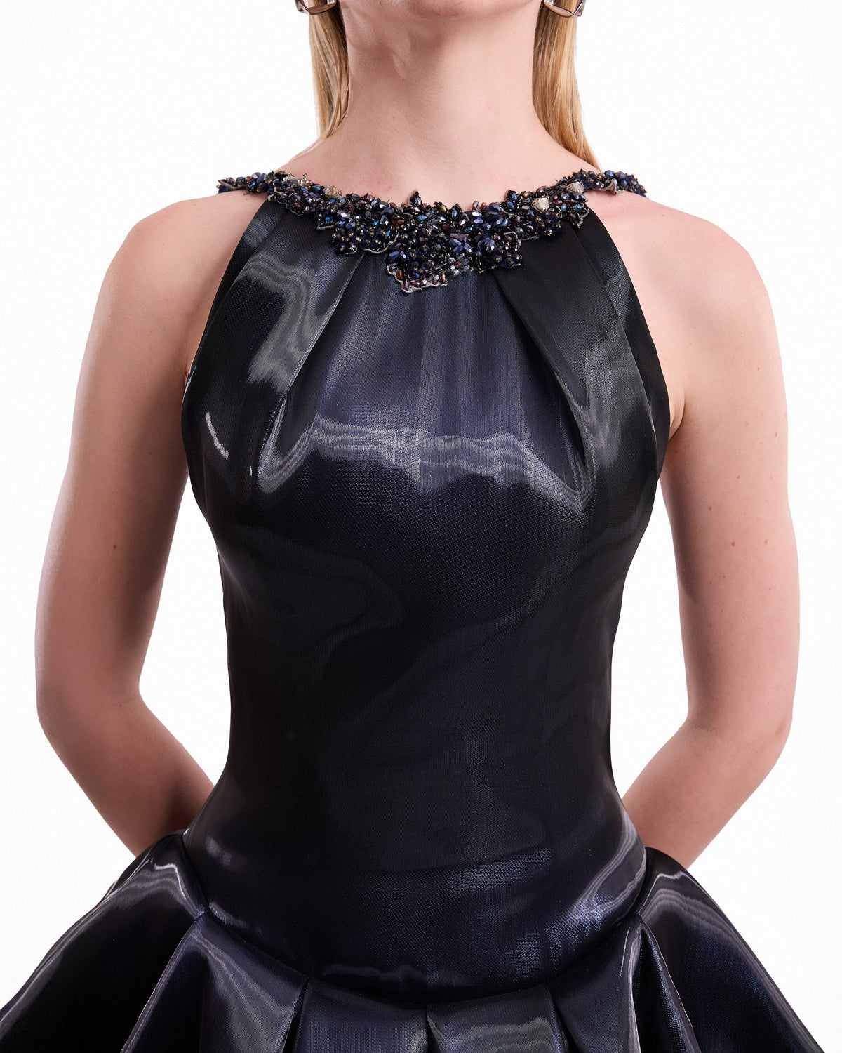 Halter Neck Embellished Dress