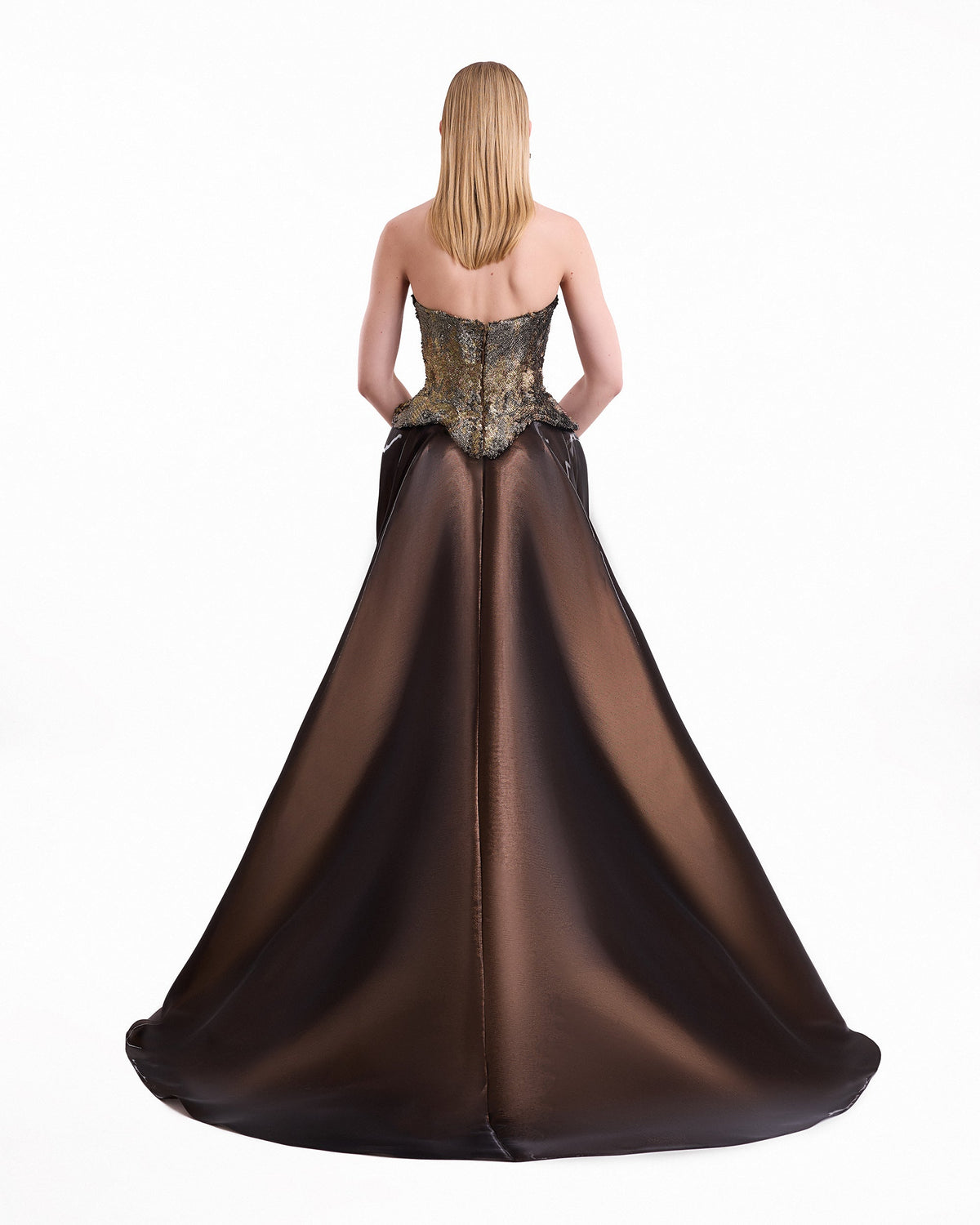Strapless Corset Satin Dress