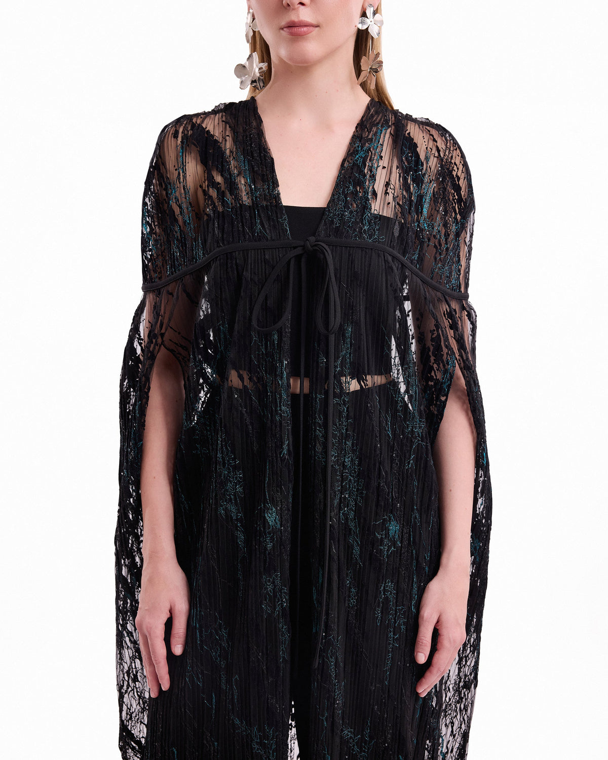 Sheer Tulle Cape Set
