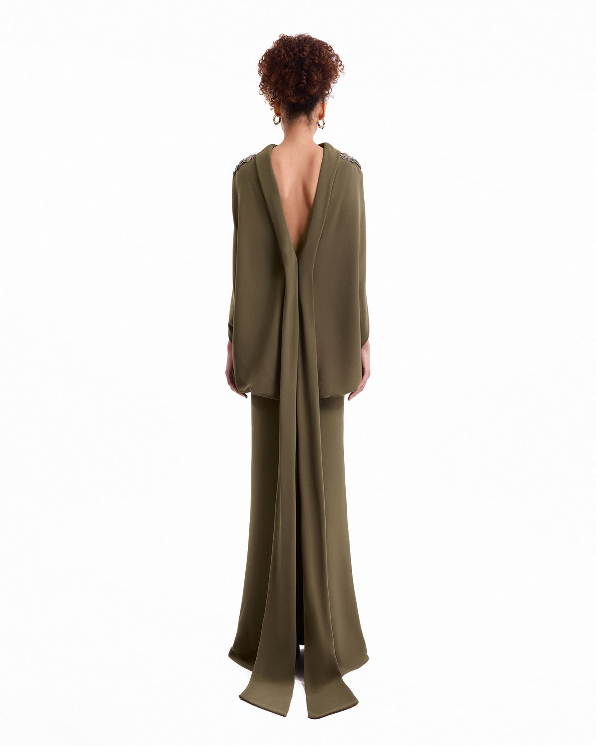 Beaded High-Neck Dress