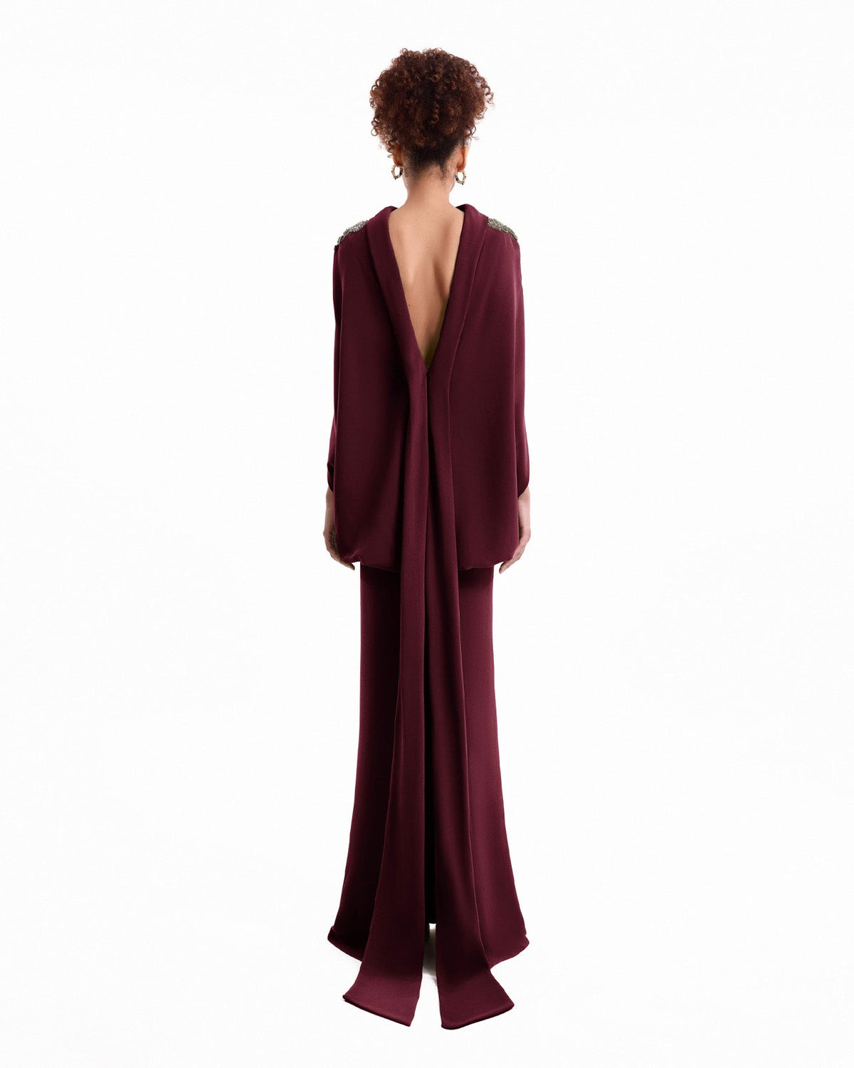 Beaded High-Neck Dress