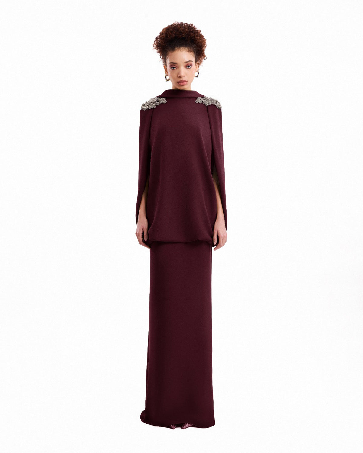 Beaded High-Neck Dress