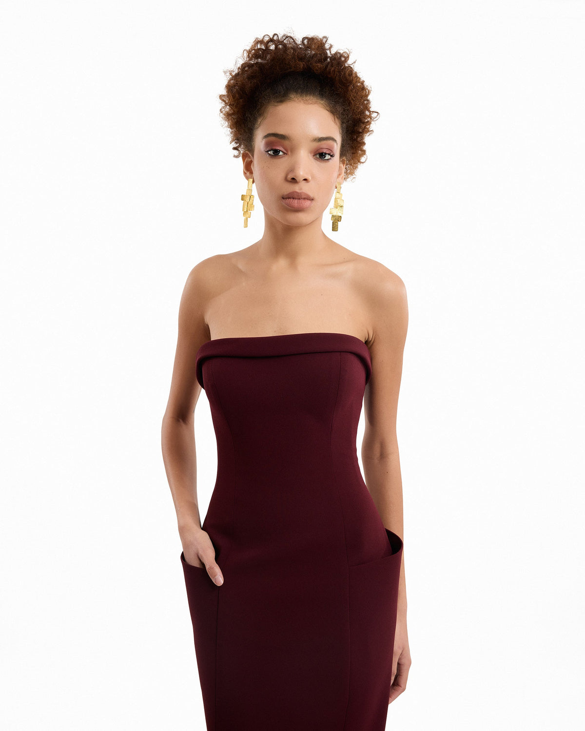 Strapless Midi Dress