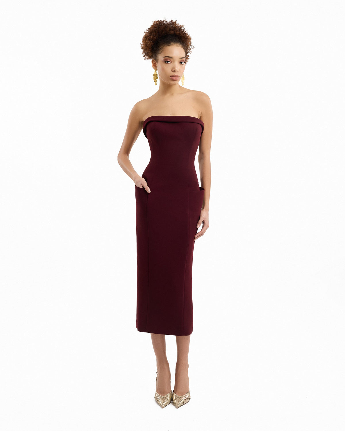 Strapless Midi Dress