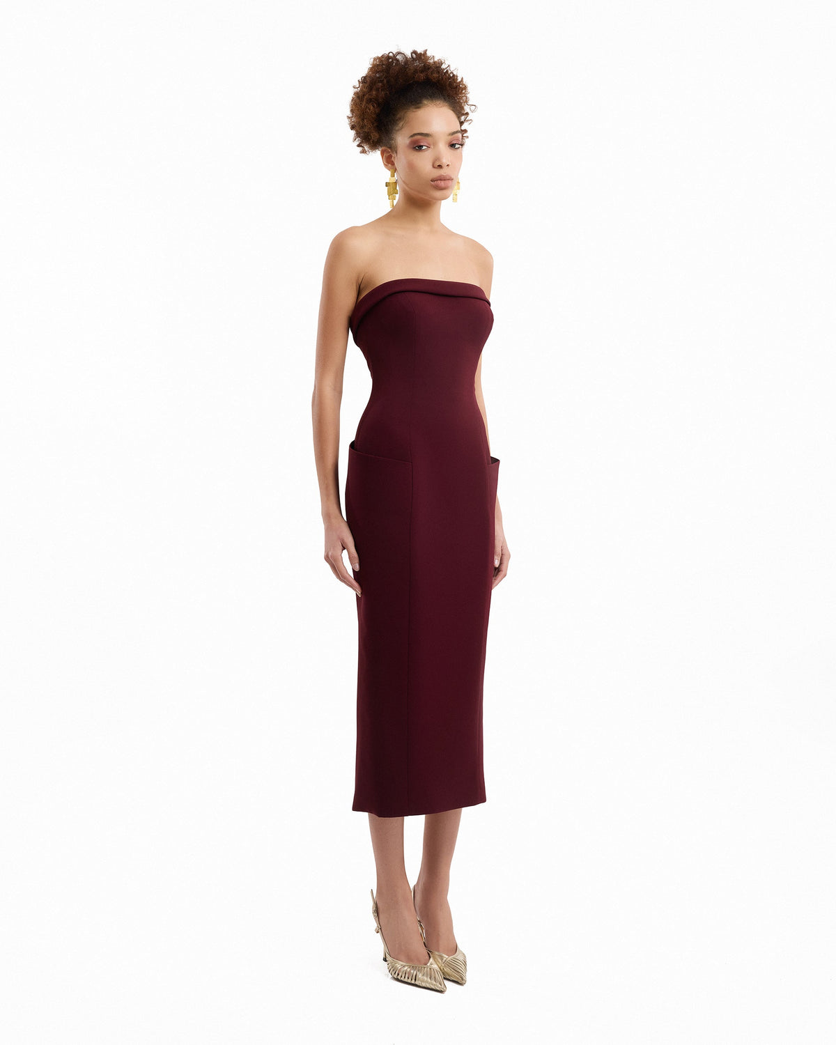 Strapless Midi Dress