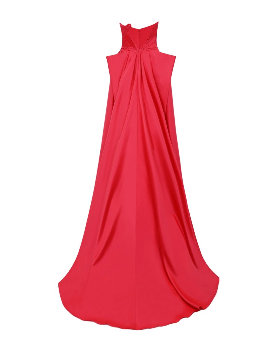 Laser Cut Strapless Dress