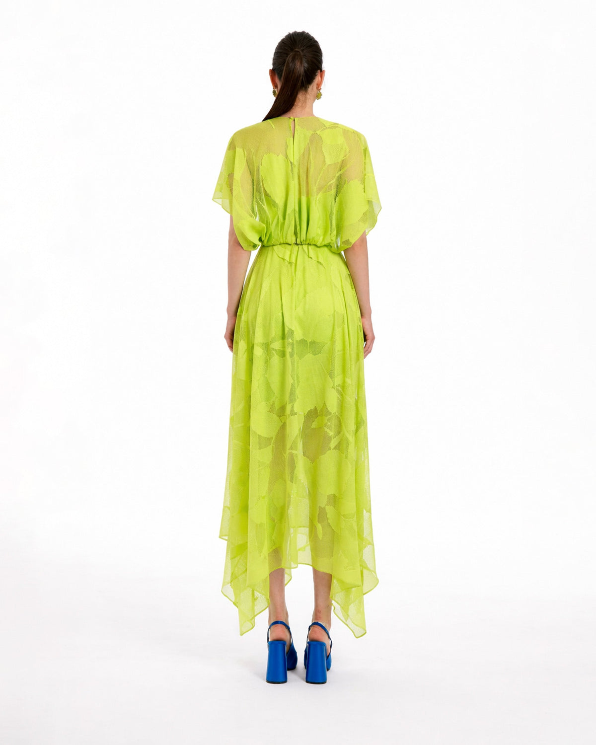 Patterned Lace Midi Dress