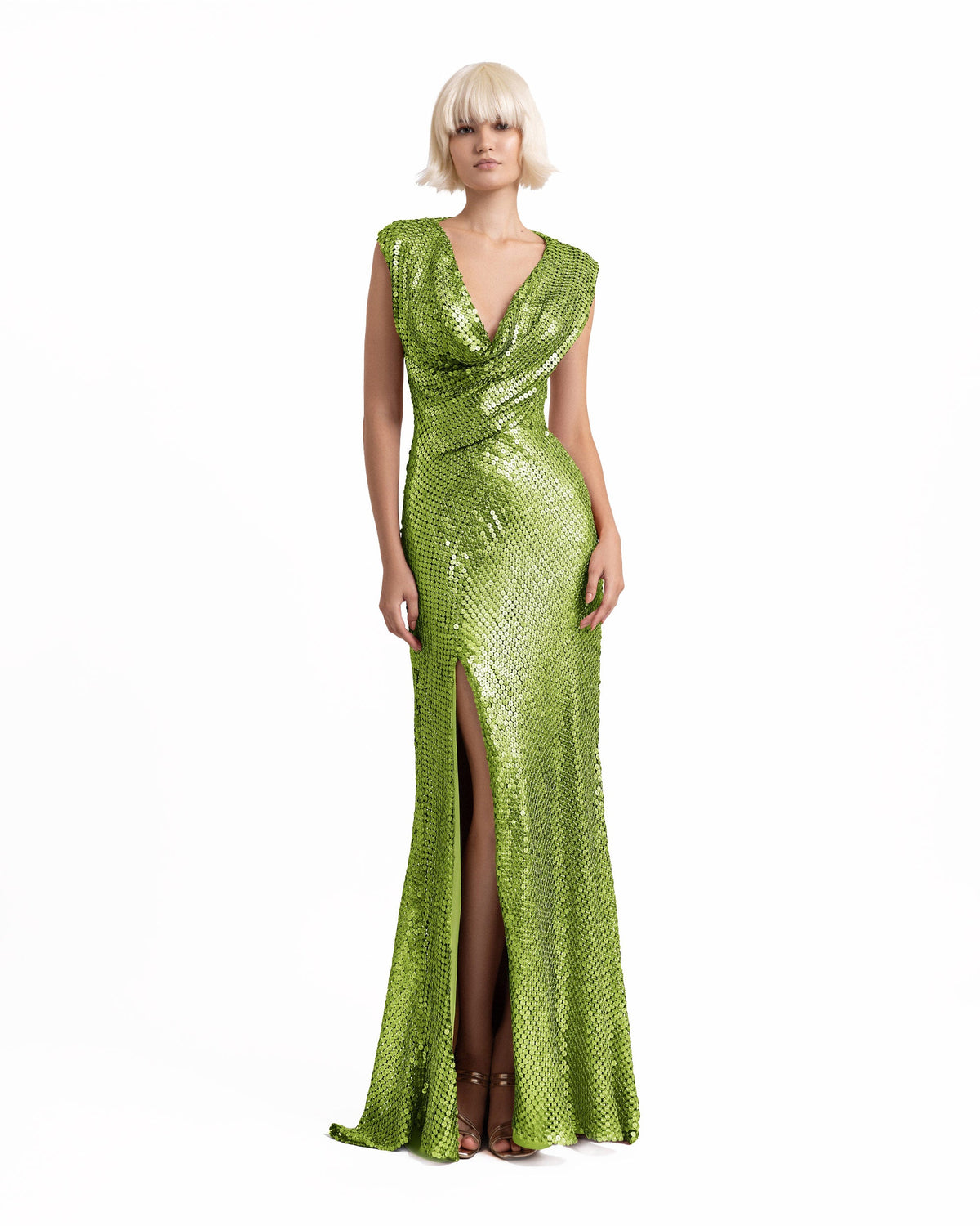 Cowl-Neckline Dress